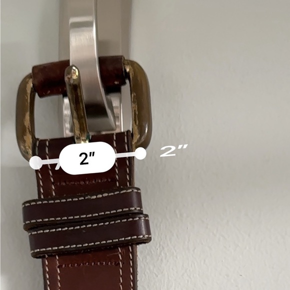 Joan & David Belt Rustic Cowgirl Durable Brown Brass Tone hardware Small 26-28 - Picture 2 of 13